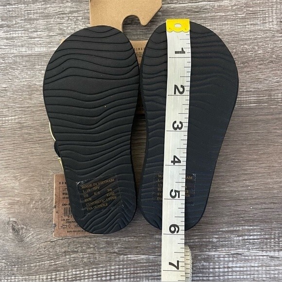 Reef Bliss-ful Baby Toddler Sandals Flip Flops Black Gold Strap - NWT - Picture 6 of 6